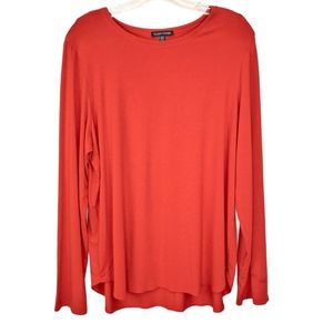 Eileen Fisher Coral viscose Crew Neck Basic Top XL
